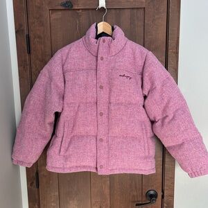 NWT Madhappy X Harris Tweed Puffer Jacket Violet SZ M Unisex 100% Wool Duck Down